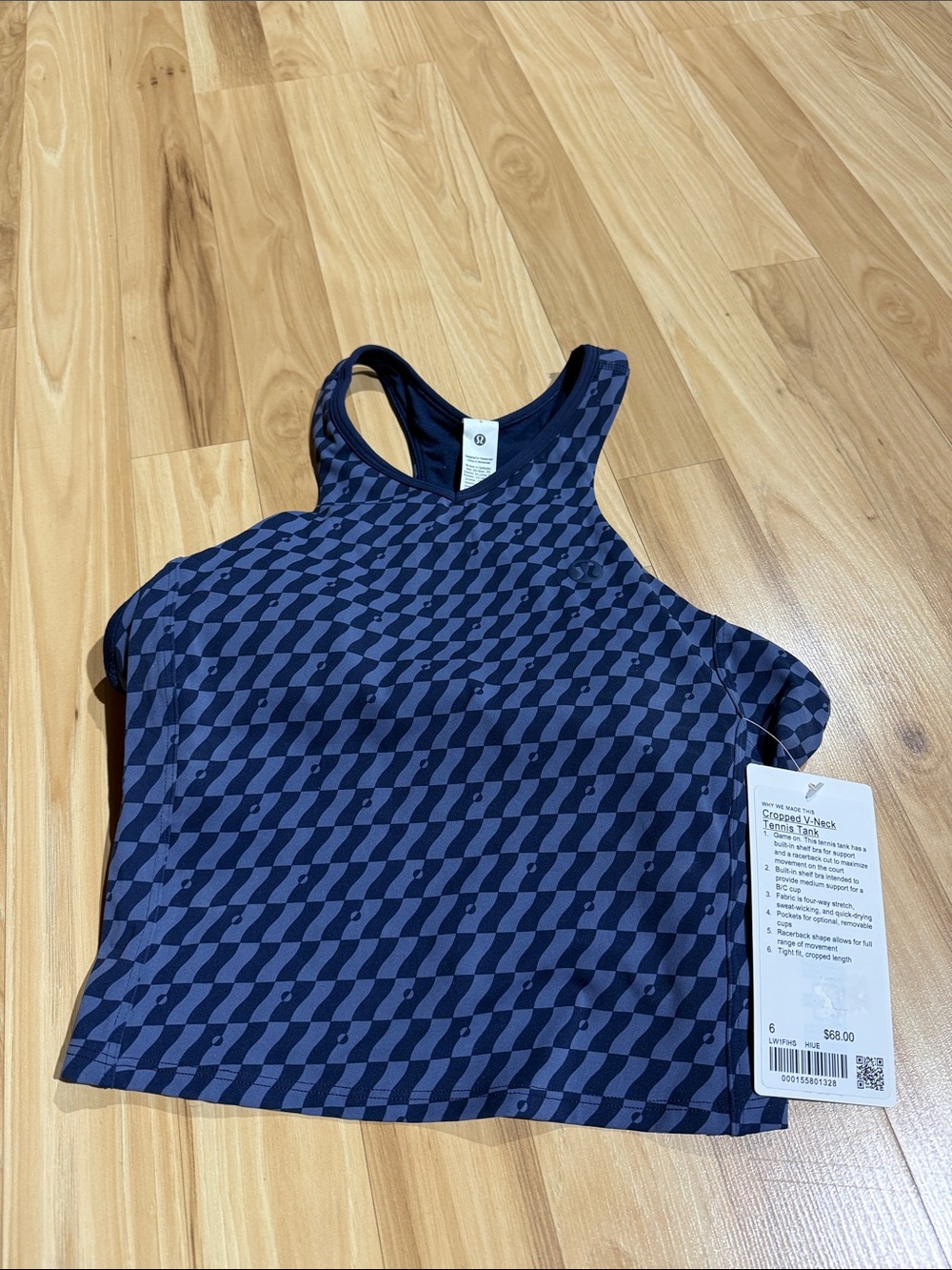 lululemon athletica Navy Geometric Racerback Tank